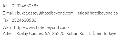 Beyond Hotel telefon numaralar, faks, e-mail, posta adresi ve iletiim bilgileri